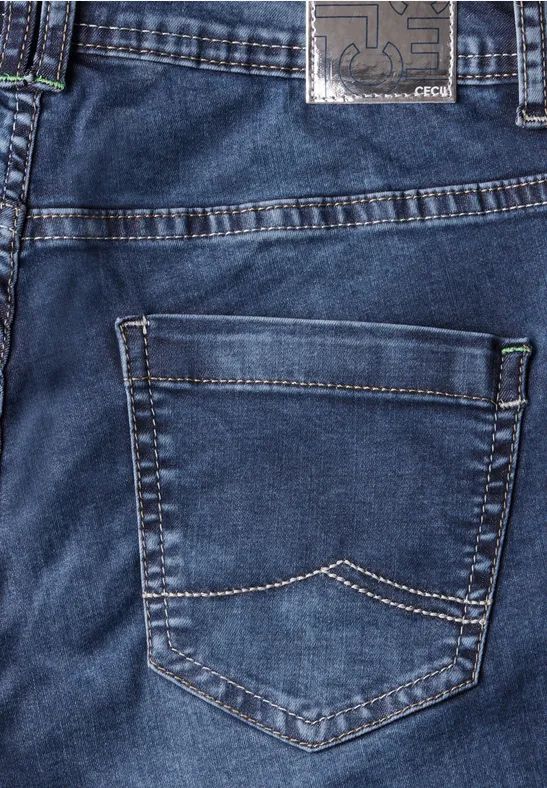 Weite High-Waist-Jeans