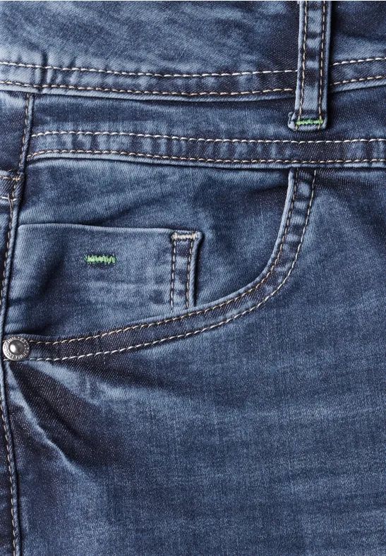 Weite High-Waist-Jeans