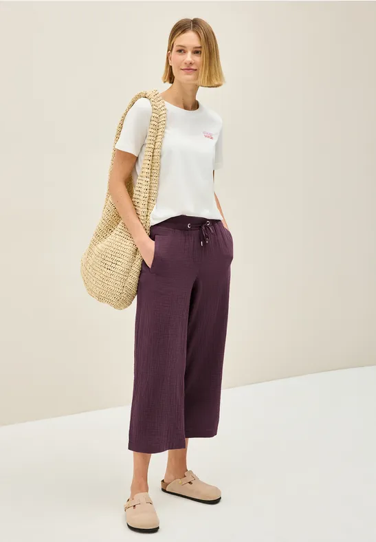 Weite Culottes aus Musselin
