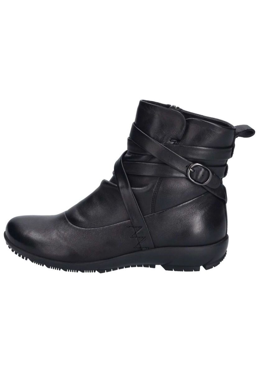 Elegante Leder-Stiefeletten mit Riemen