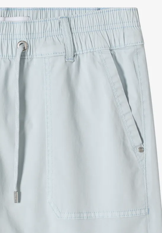 Straight Leg Twill Casual-Shorts
