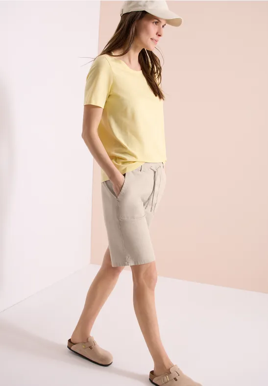 Lässige Straight-Leg Shorts mit Kordelzug