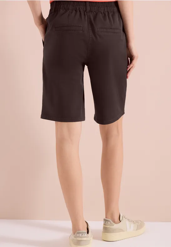 Entspannte Straight-Leg Twill-Shorts