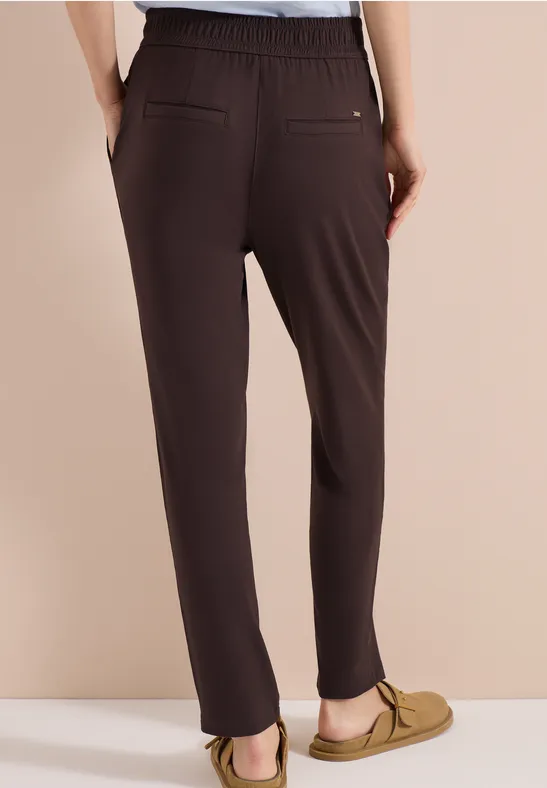 Slim Leg Mid-Waist Jerseyhose