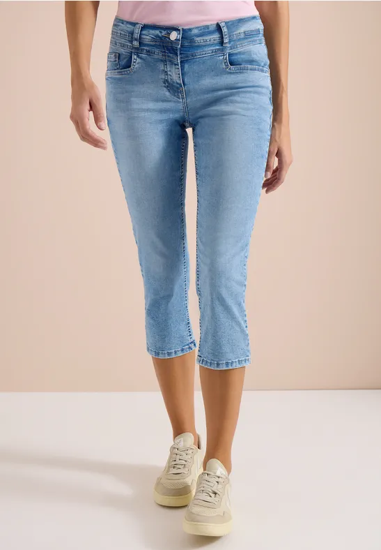 Lässige 3/4-Jeans im Slim Fit
