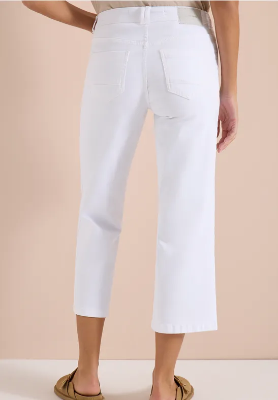 High-Waist Wide-Leg-Jeans in 7/8-Länge