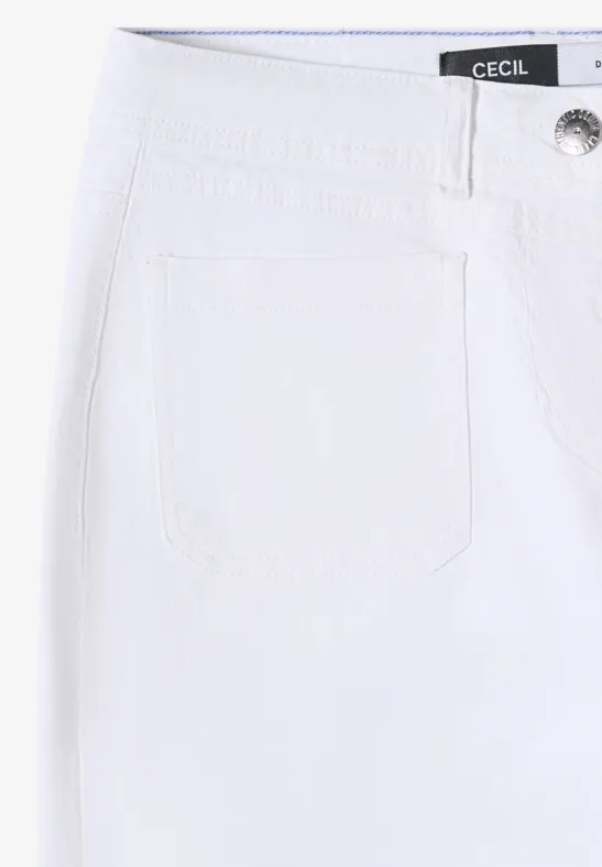 High-Waist Wide-Leg-Jeans in 7/8-Länge