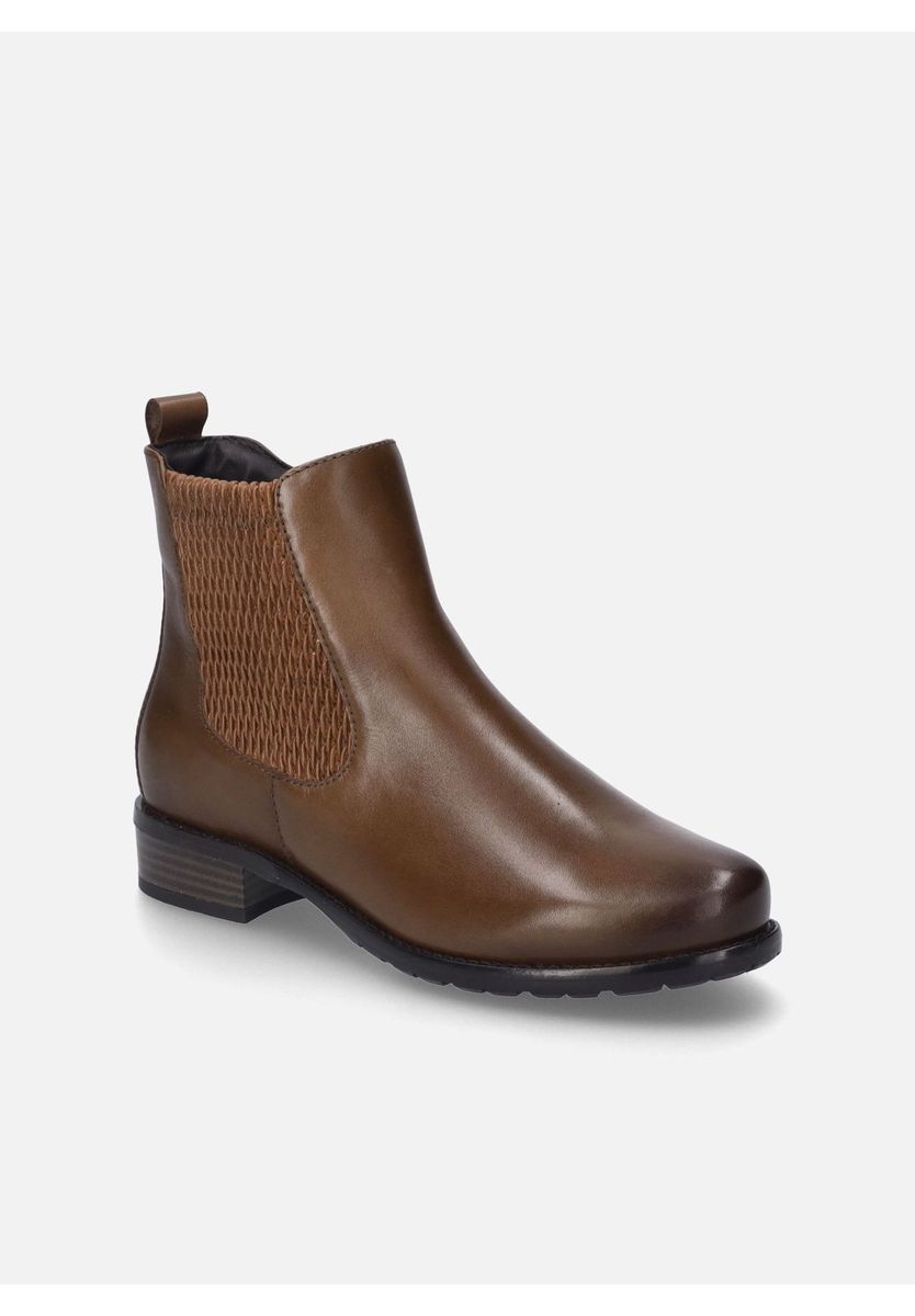 Elegante Leder-Stiefeletten mit Reißverschluss