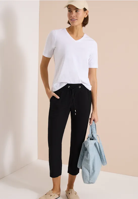 Slim Leg Jerseyhose mit Tunnelzug