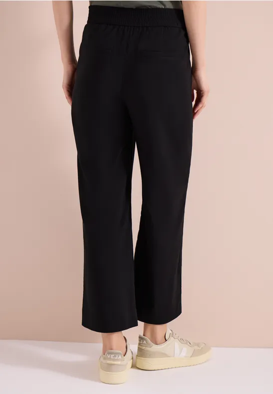 Hochgeschnittene Wide-Leg 7/8 Hose