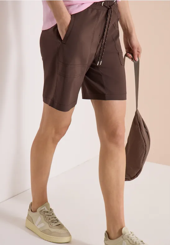 Lässige Straight-Leg Shorts mit Tunnelzug