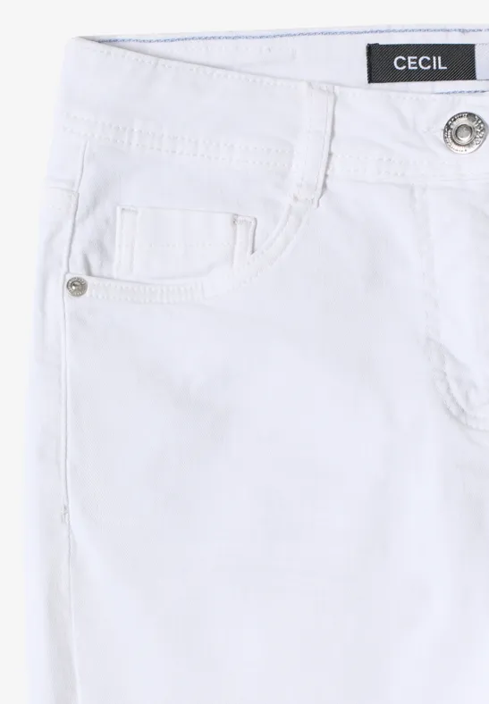 Slim-Fit High-Waist Capri-Jeans