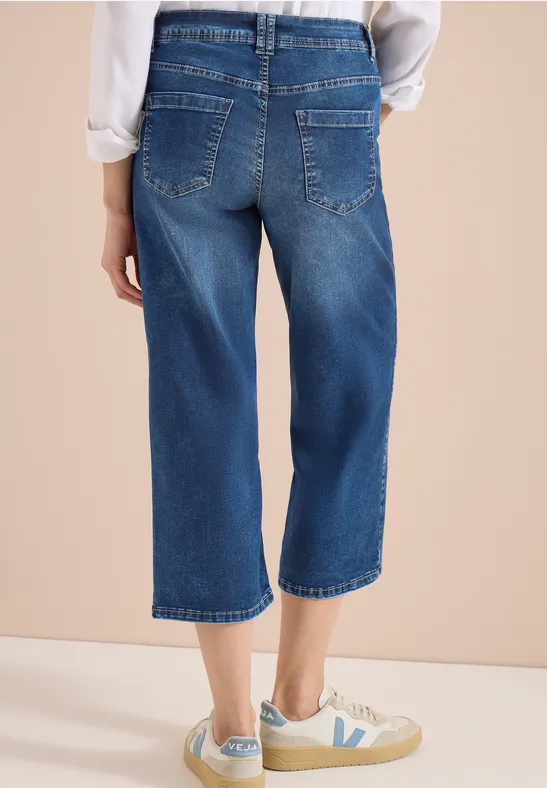 High-Waist Culotte-Jeans im Loose Fit