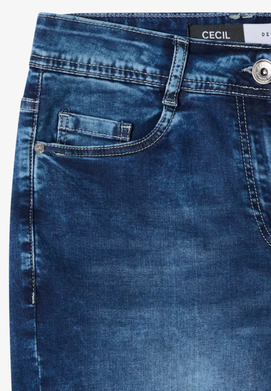 High-Waist Culotte-Jeans im Loose Fit