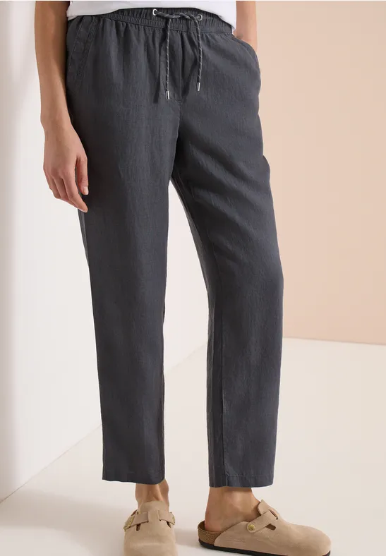 Legere Slim-Leg Leinenhose