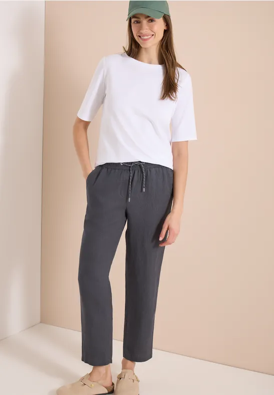 Legere Slim-Leg Leinenhose