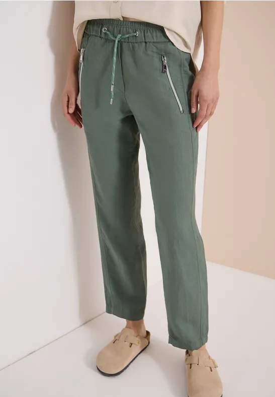 Loose Fit Leinenmix Hose