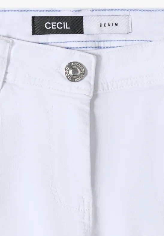 Jeansshorts mit schmalem Bein
