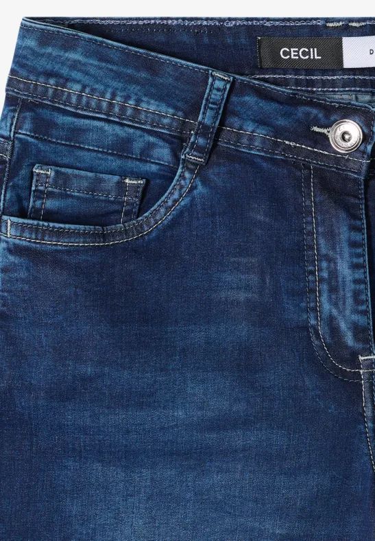 Verkürzte Wide Leg Loose Jeans