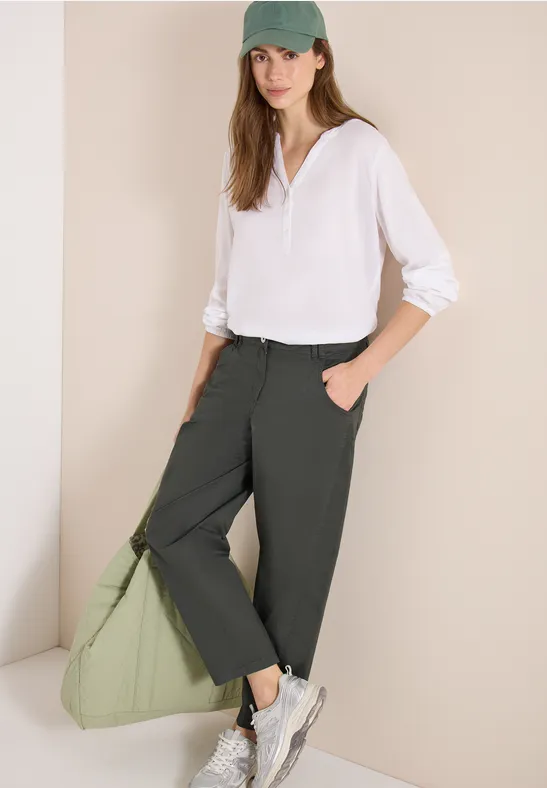 Mid Waist Barrel-Leg Hose