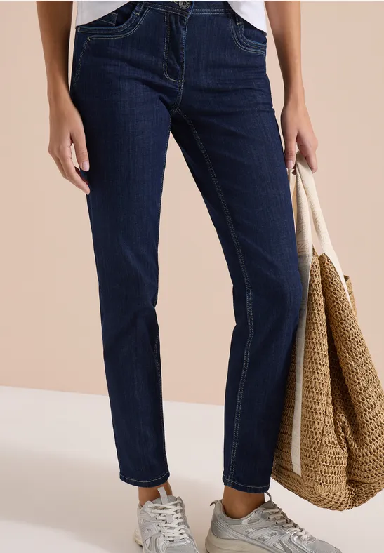 Straight Leg Jeans mit mittlerer Leibhöhe