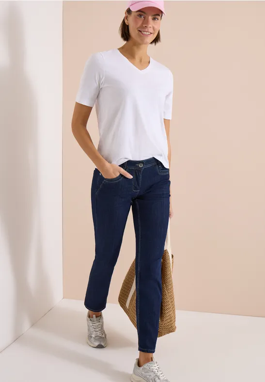 Straight Leg Jeans mit mittlerer Leibhöhe