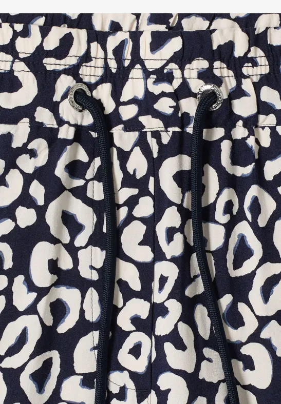 Weite Hose mit Leopardenmuster