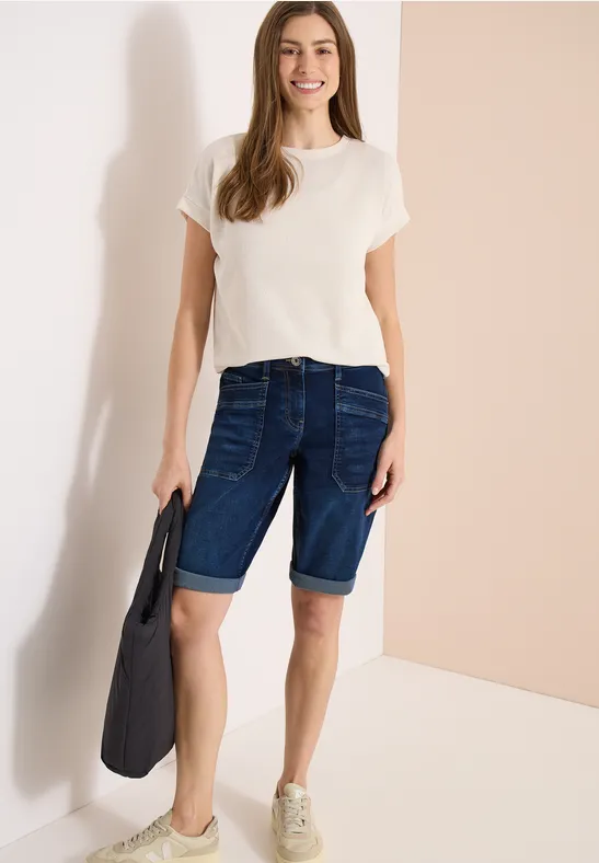 High-Waist Bermudashorts im Loose Fit