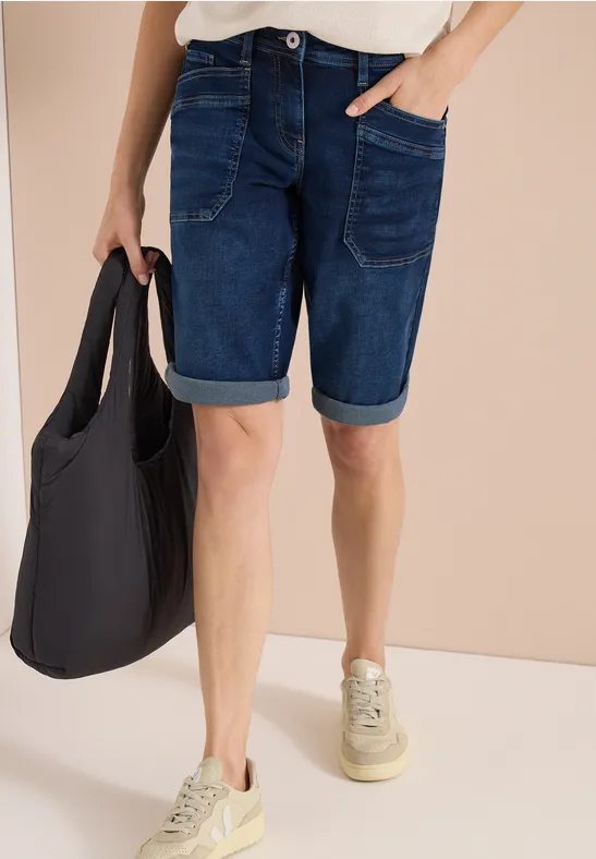 High-Waist Bermudashorts im Loose Fit