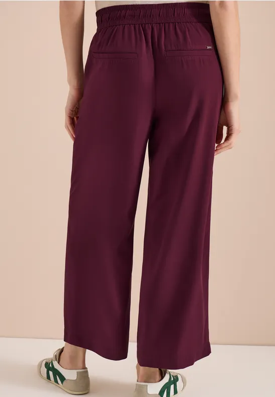Fließende Weite Hose mit Hohem Bund