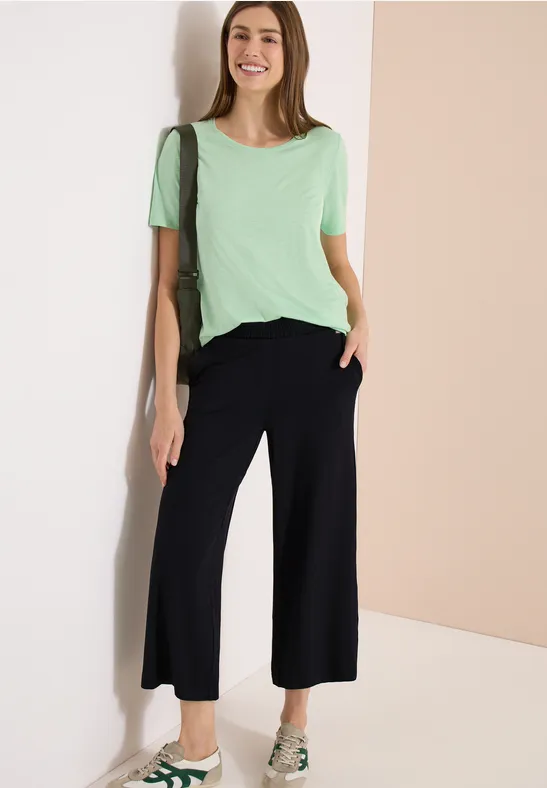 High Waist Wide Leg Culotte