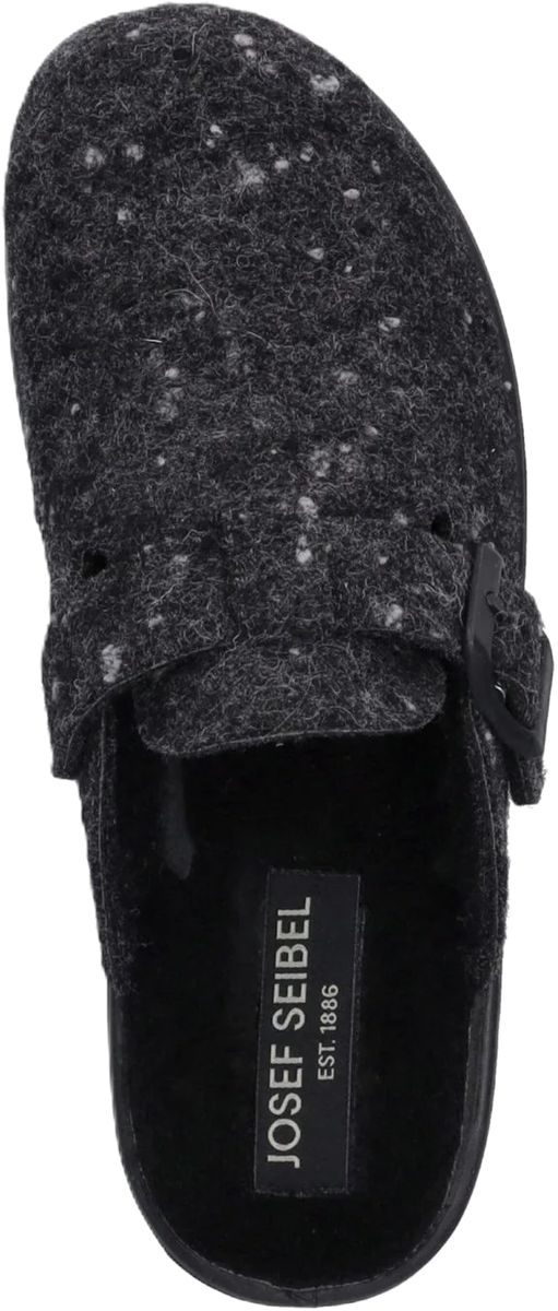 Gesprenkelte Filz-Clogs mit Schnalle
