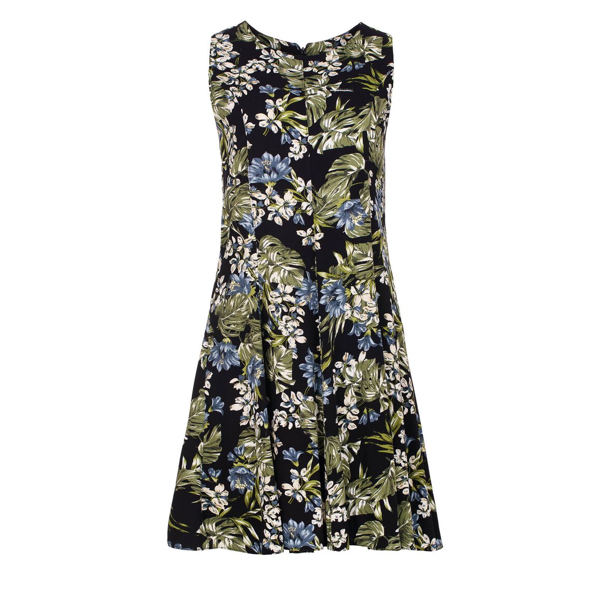 Ärmelloses Sommerkleid mit floralem Print