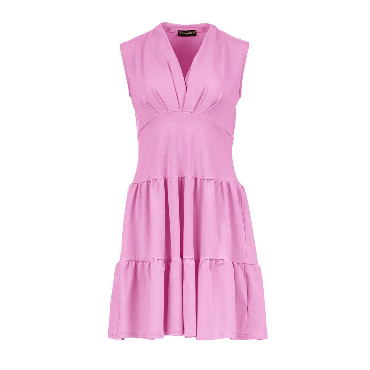 Ärmelloses Etagenkleid aus Jersey
