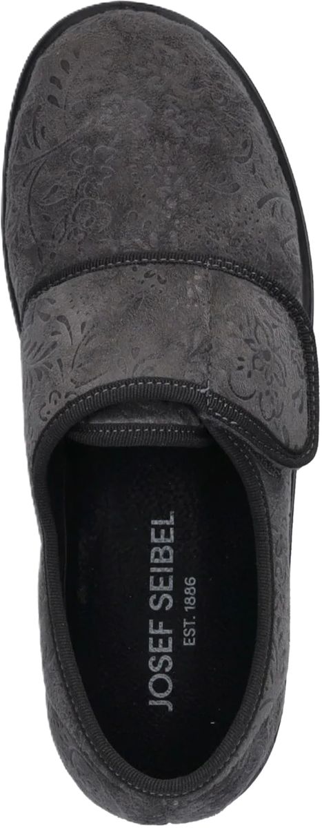 Geprägte Floral-Pantoffel mit Keilabsatz