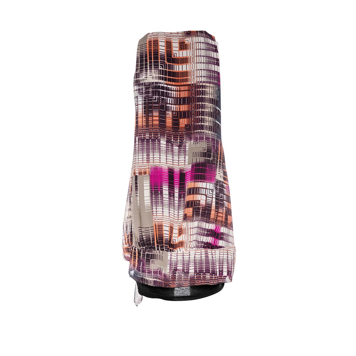 Doppellagiges Voile-Kleid mit Grafikmuster