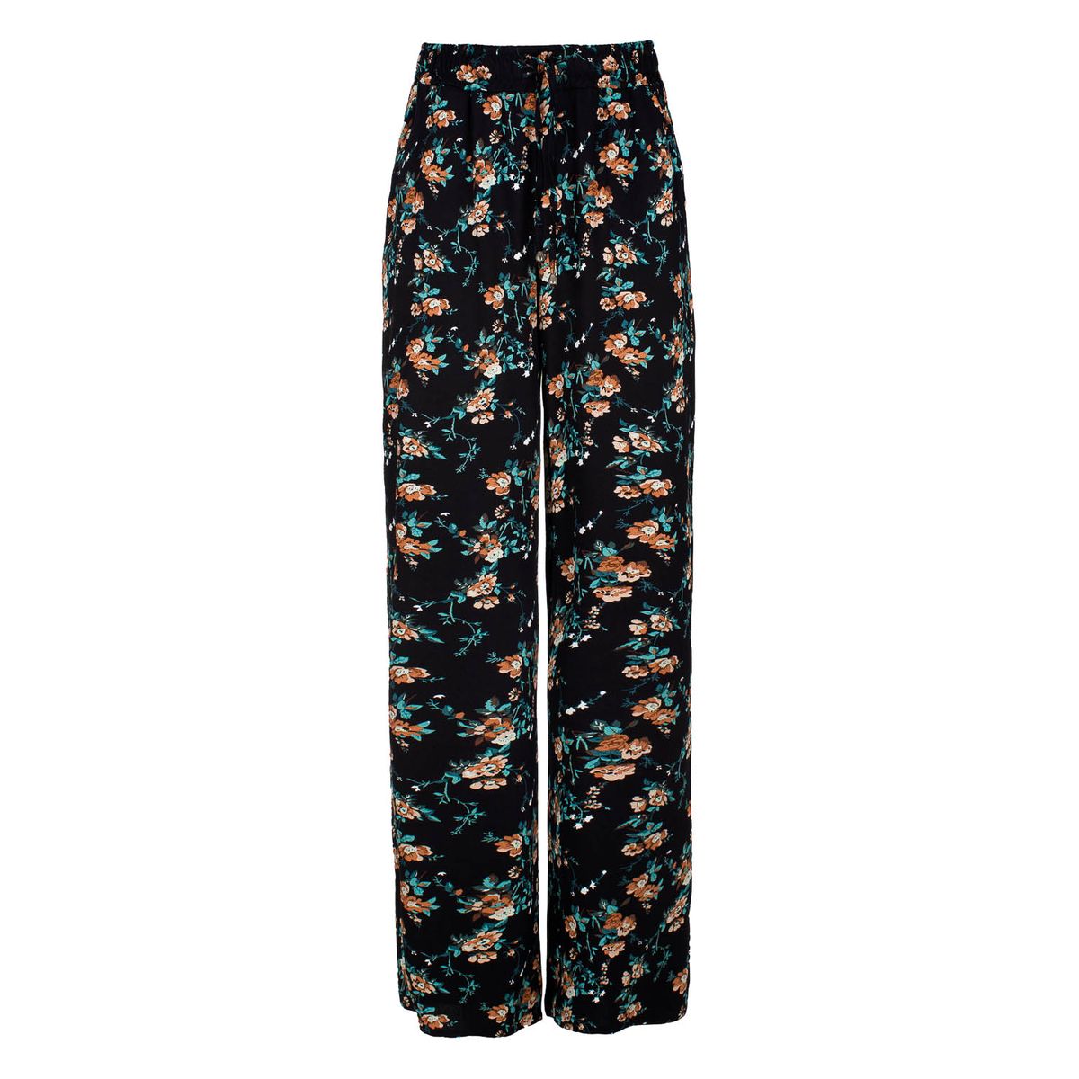 Fließende Hose mit Blumenmuster