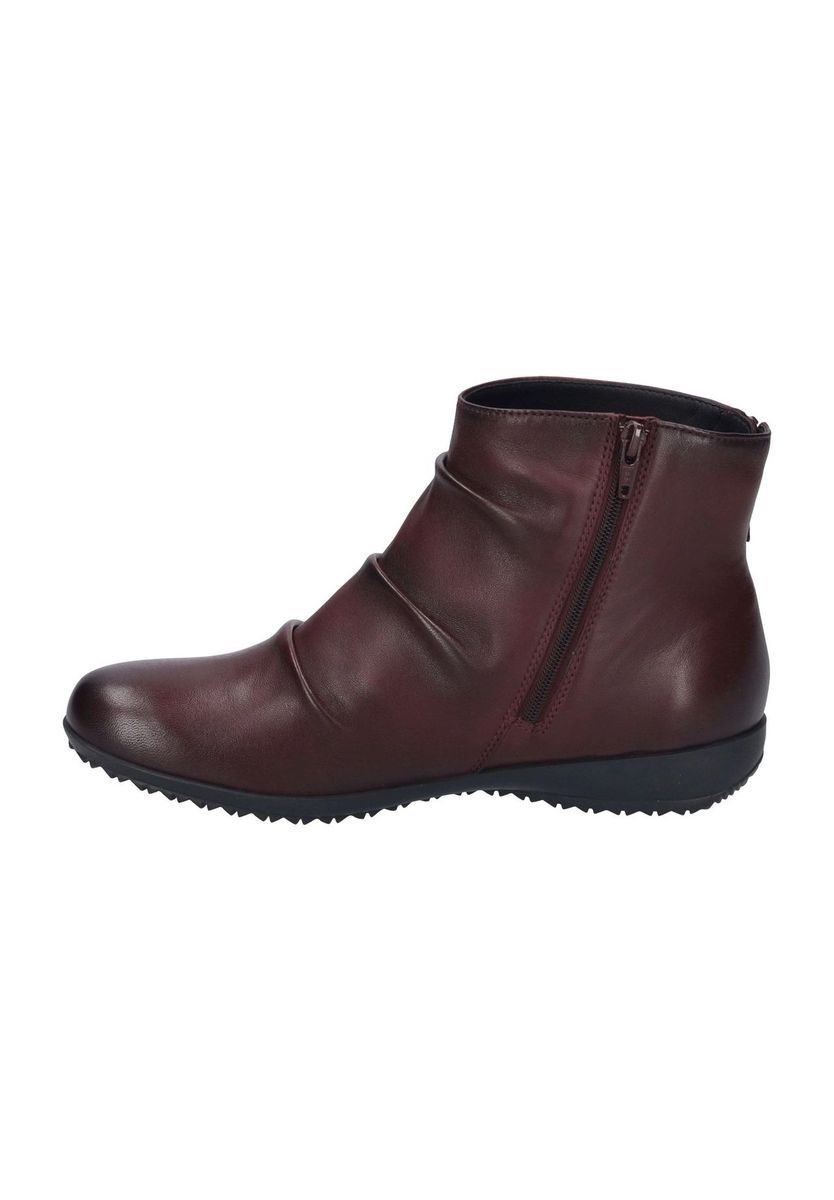Geraffte Nappa-Leder Stiefeletten