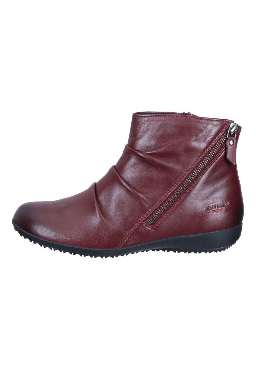 Geraffte Nappa-Leder Stiefeletten