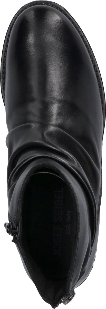 Geraffte Nappa-Leder Stiefeletten