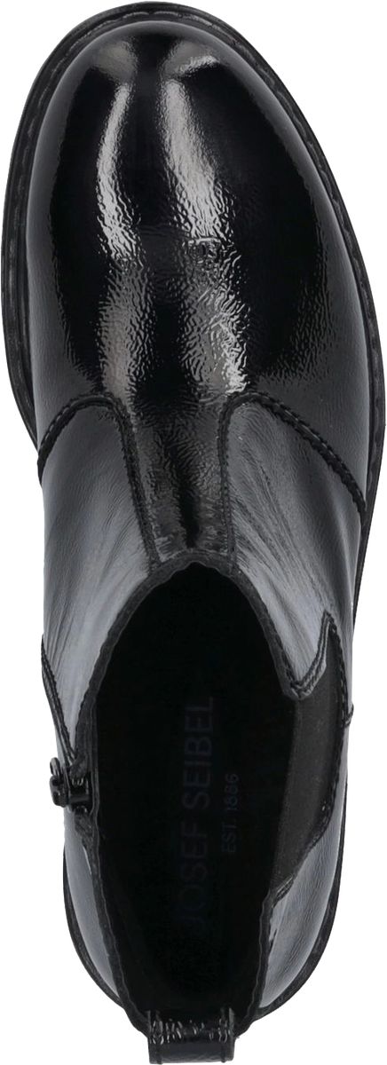 Chelsea-Boots aus Lackleder mit Profilsohle