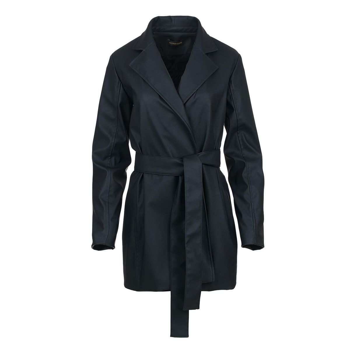 Gürteljacke aus Kunstleder