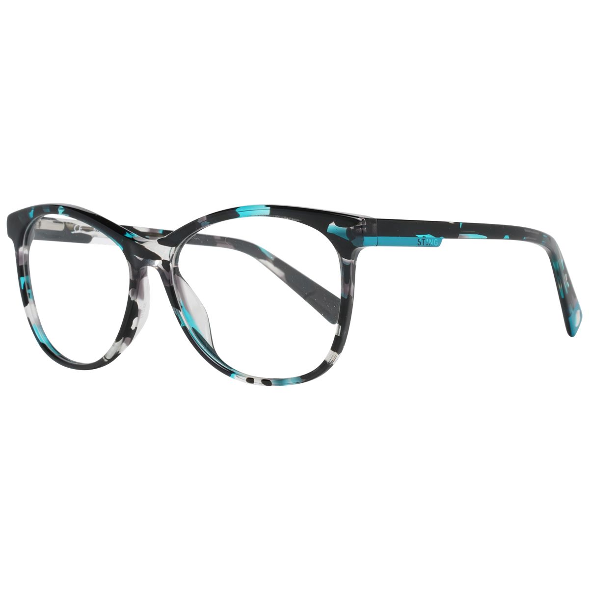 Gemusterte Cat-Eye Brillenfassung
