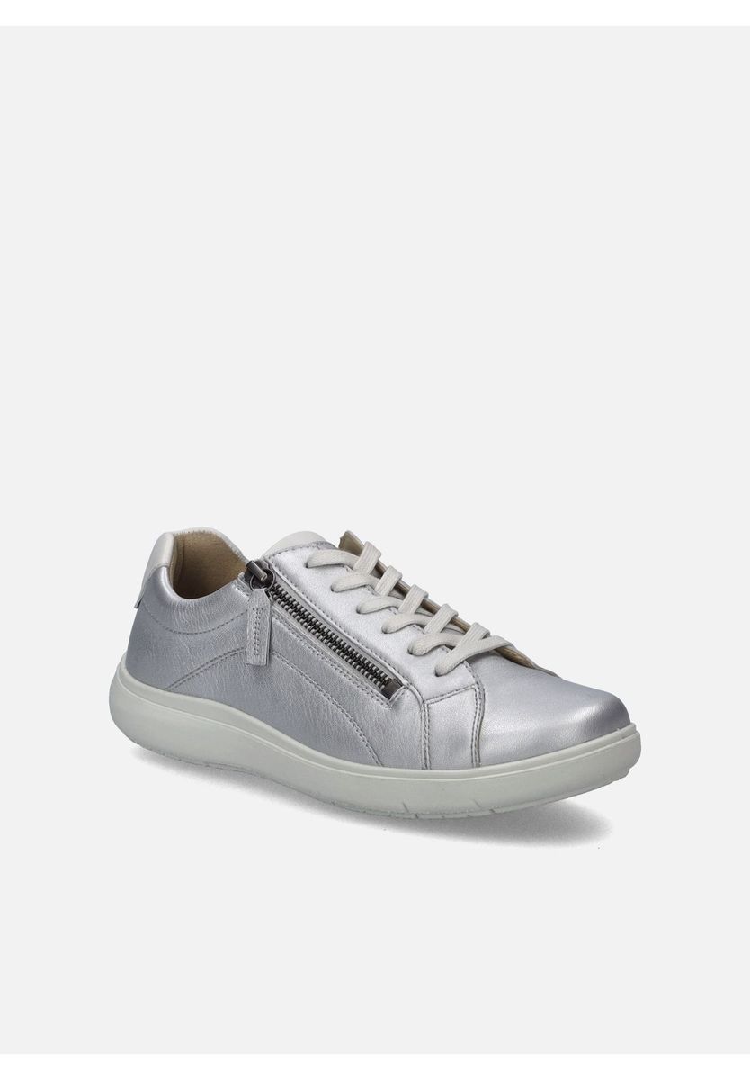 Leder-Sneaker mit seitlichem Reißverschluss