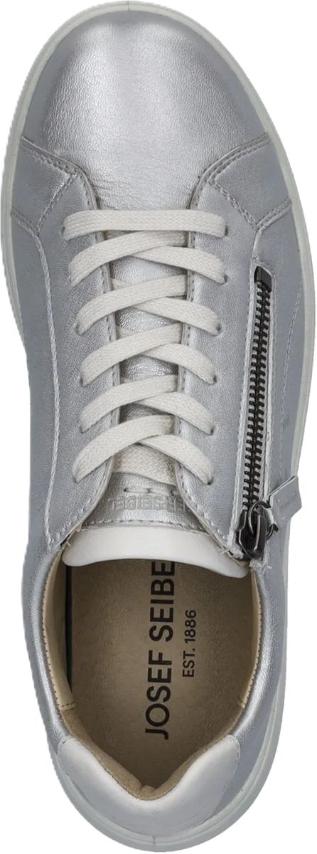 Leder-Sneaker mit seitlichem Reißverschluss