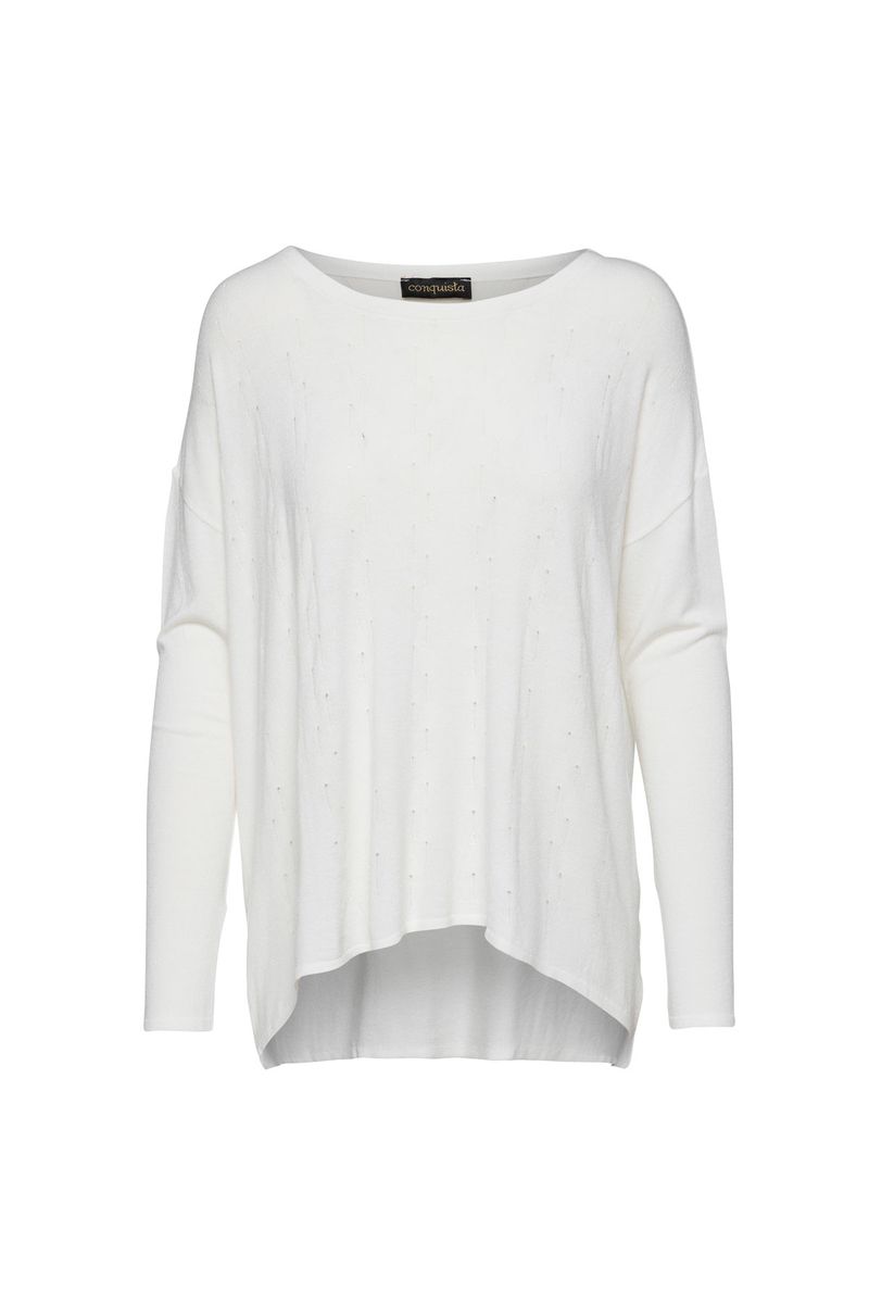 Oversize Jacquard-Strickoberteil