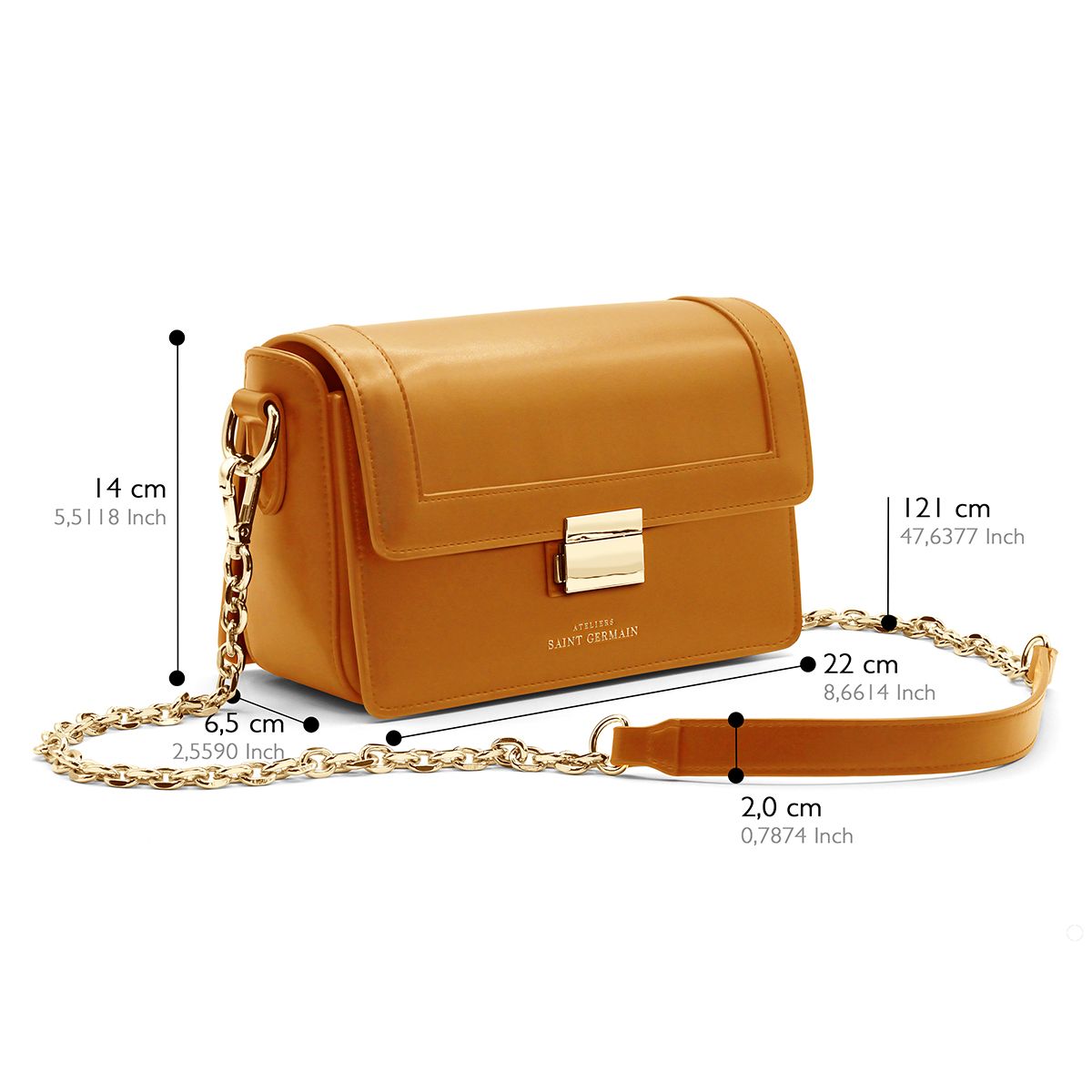 Strukturierte Saint Cloud Baguette-Tasche