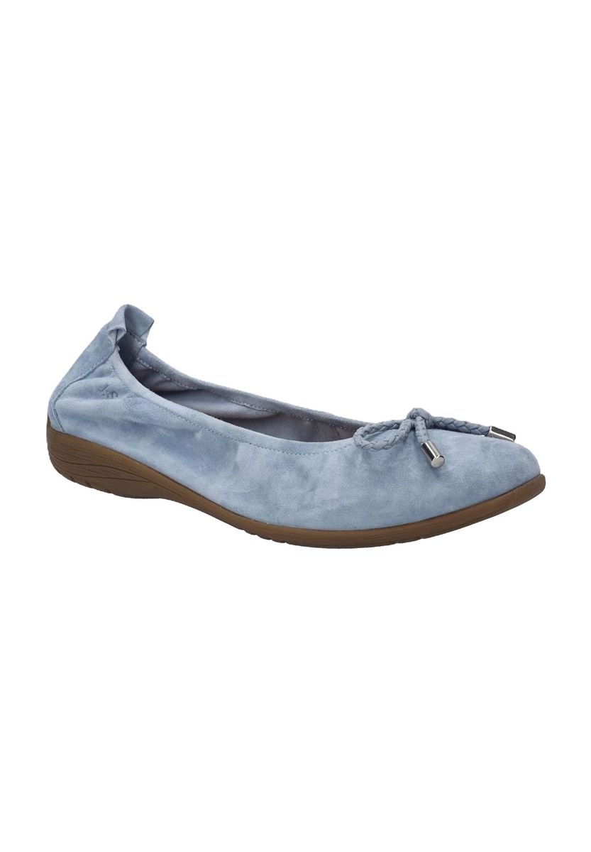 Bequeme Wildleder-Ballerinas mit Schleife