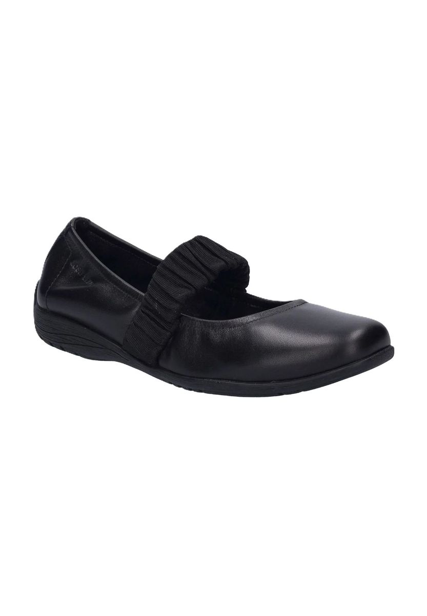 Klassische Leder-Ballerinas mit Gummizug