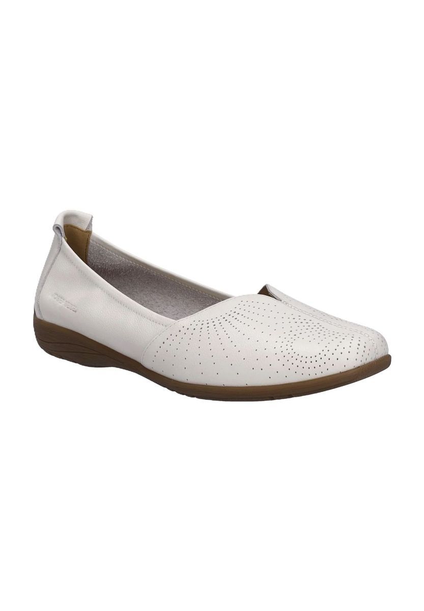 Komfort-Ballerinas aus gelochtem Leder